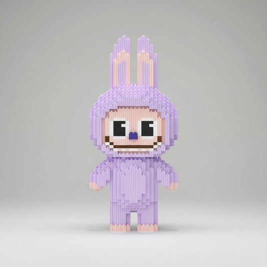 Paarse Labubu | Bouwsteentjes