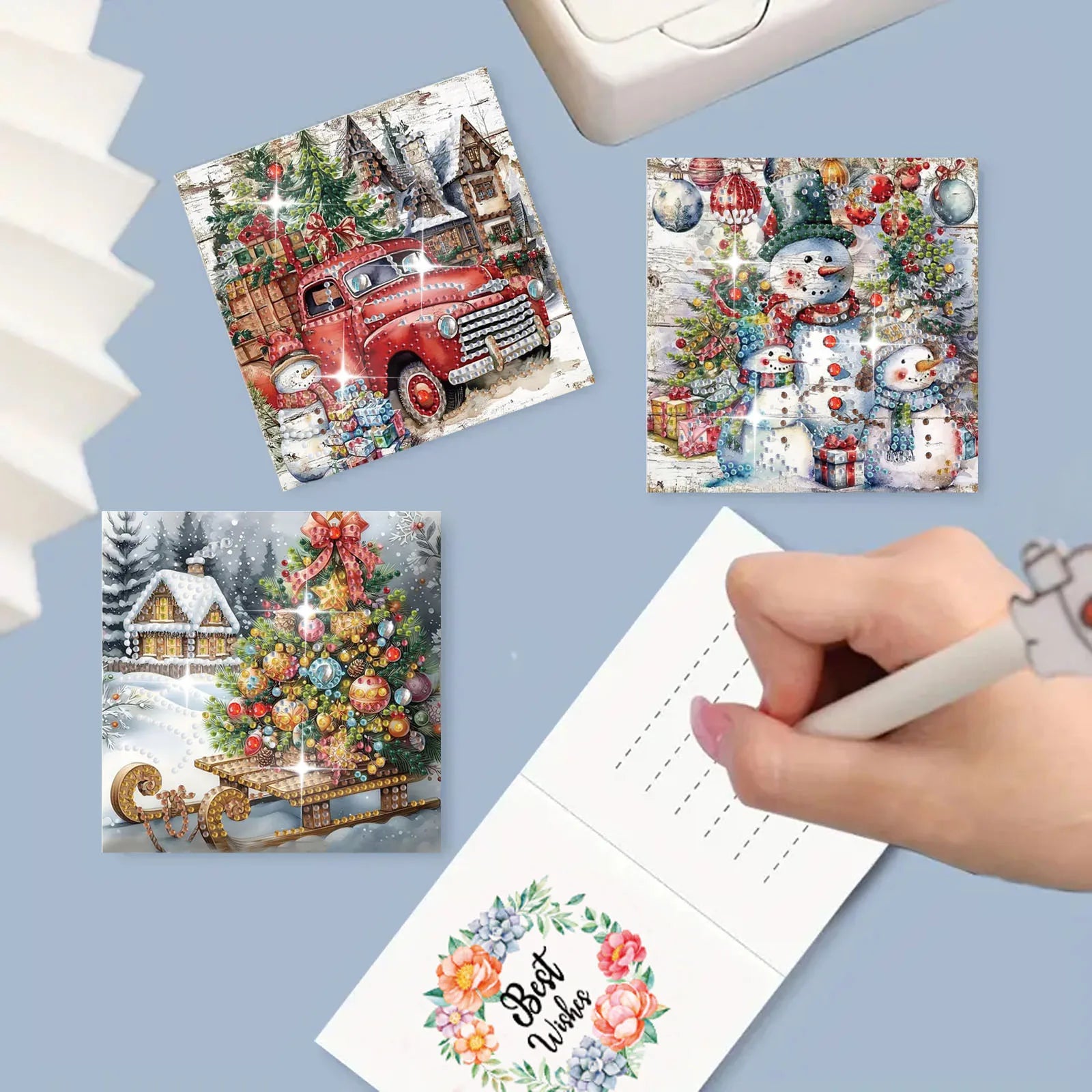 Diverse kerstkaarten | 6 stuks | Diamond Painting