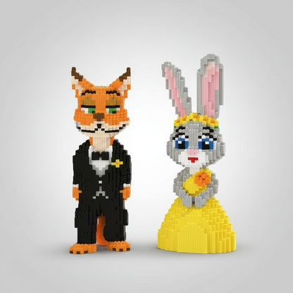 Konijn in gele jurk | Bouwsteentjes