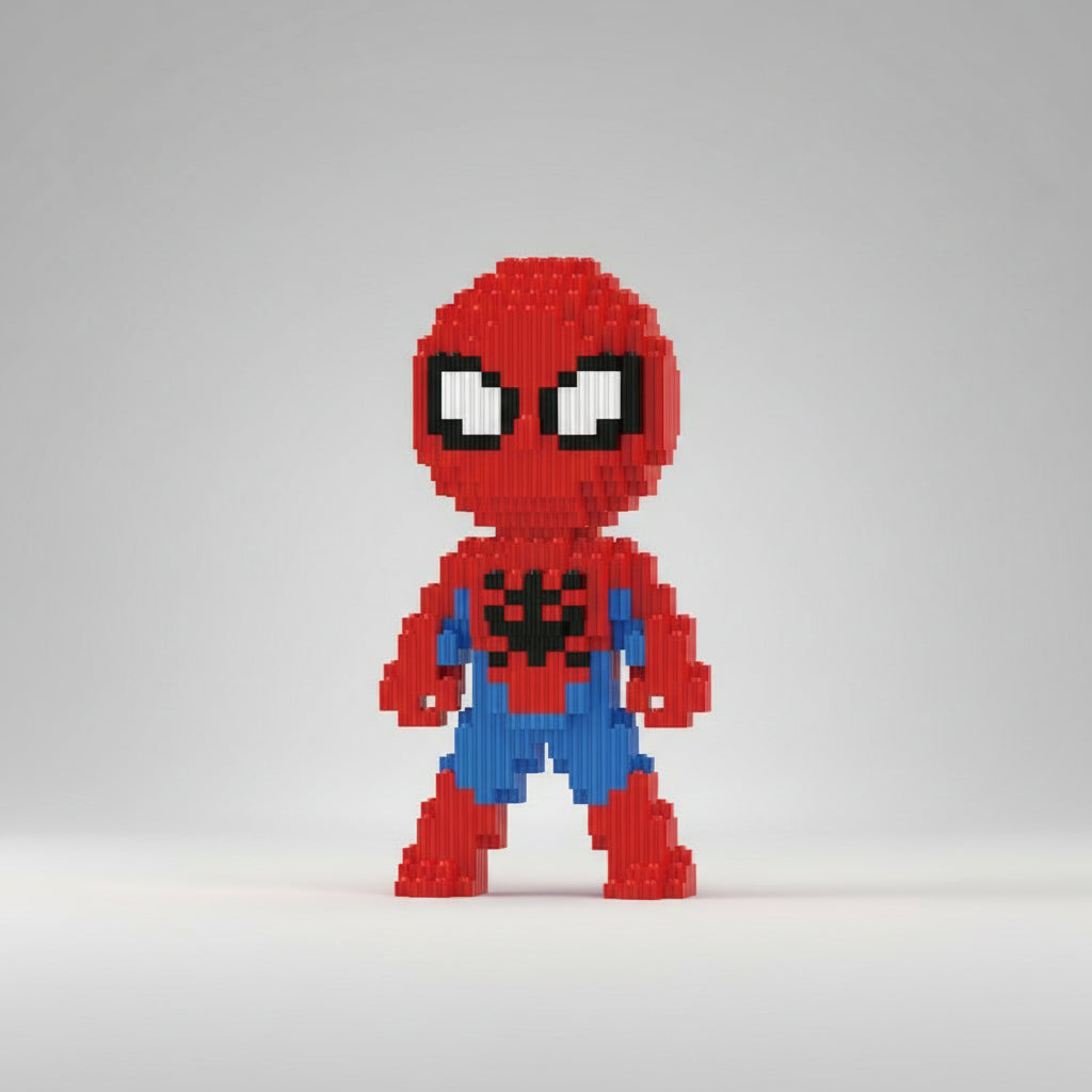 Kleine rode superheld | Bouwsteentjes