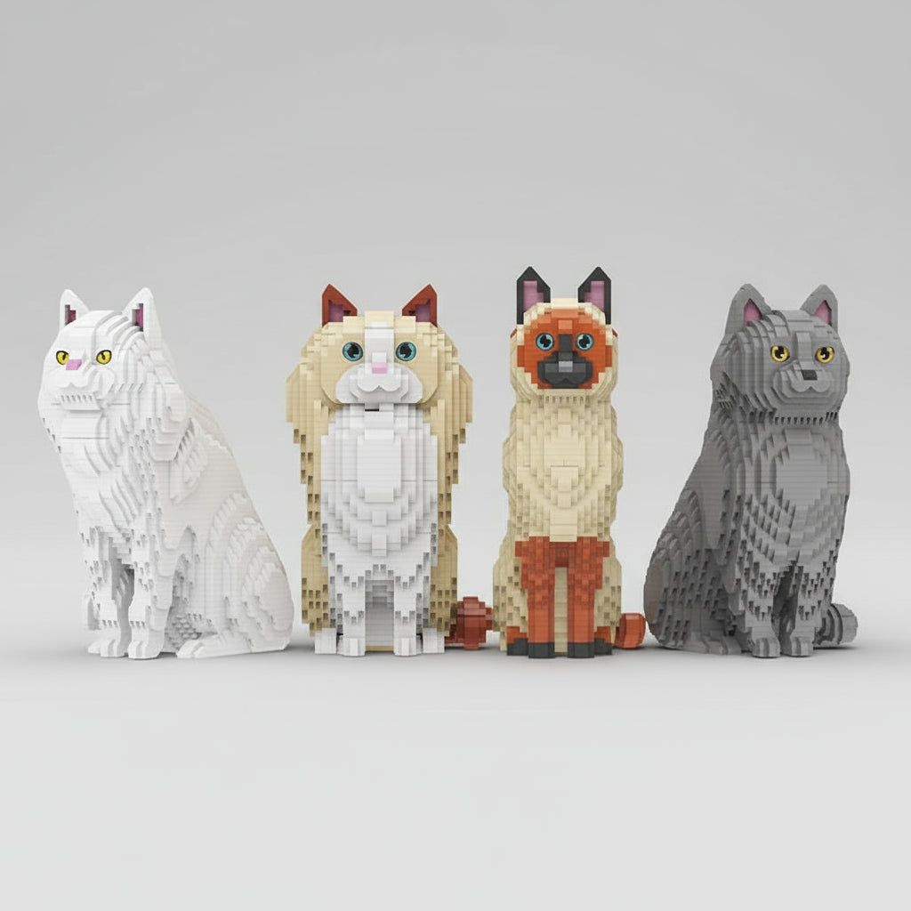 Blauwe Rus Kat | Bouwsteentjes