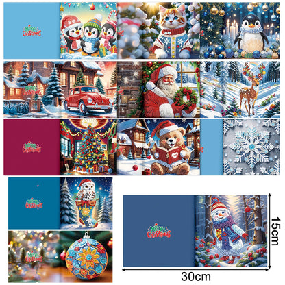Kerstkaarten  | 12 stuks | Diamond Painting