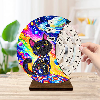 Zwarte kat | Kalender | Diamond painting