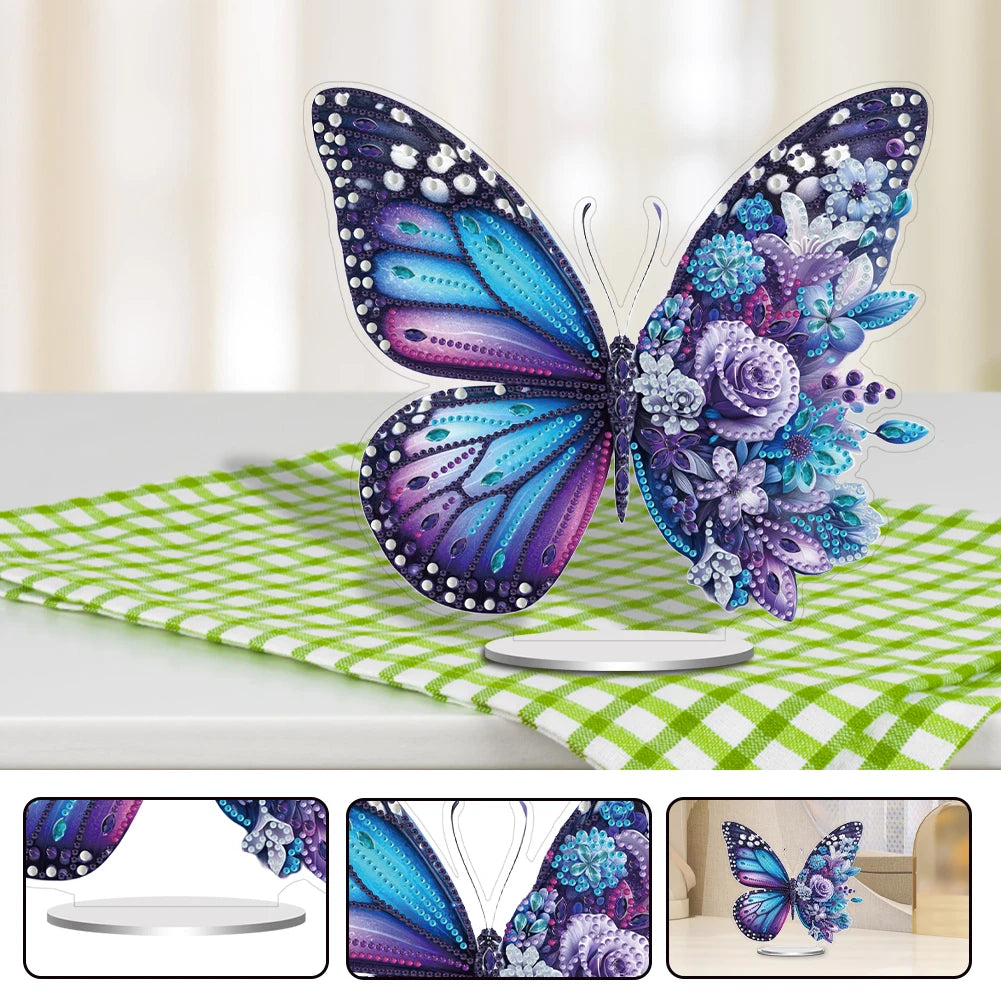 5D Paarse vlinder | Diamond painting
