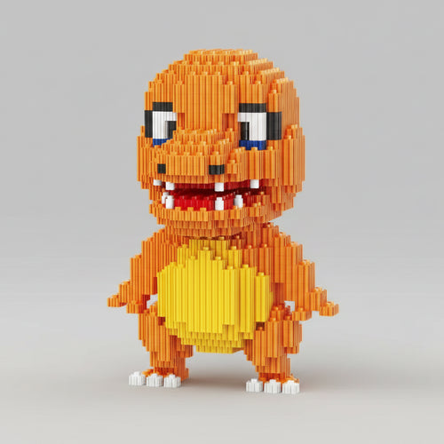 Vurig oranje wezen | Bouwsteentjes