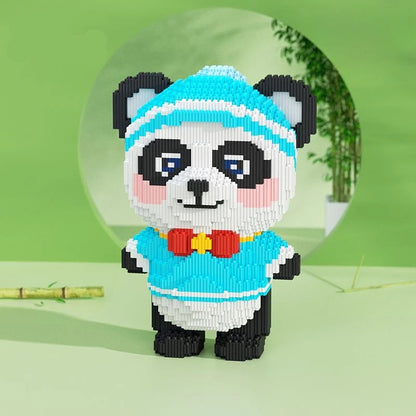 Panda met Strik | Bouwsteentjes
