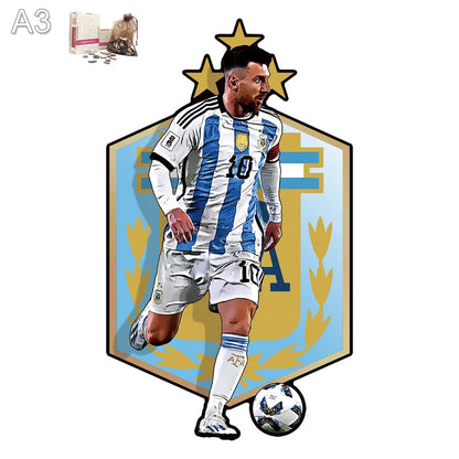 Messi Argentinië logo | Houten Puzzel
