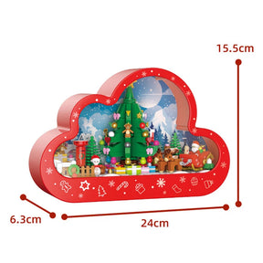 Kerst dorp in wolk | Bouwsteentjes