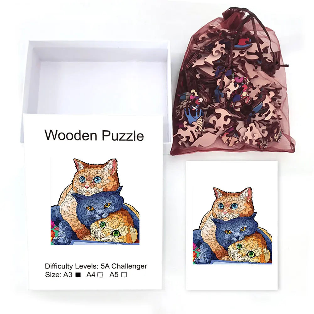 Schattige katten  | Houten Puzzel