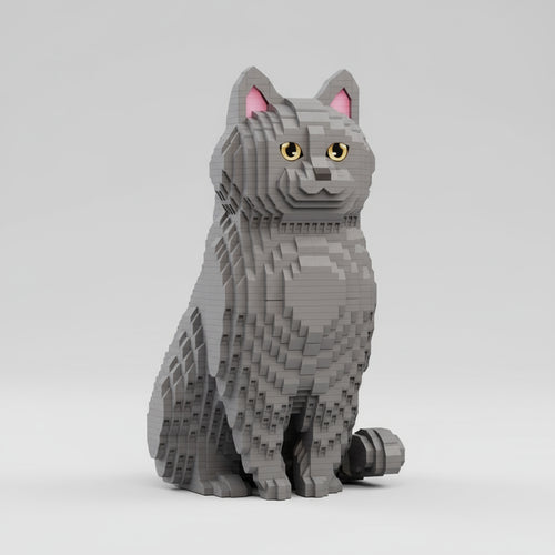 Blauwe Rus Kat | Bouwsteentjes