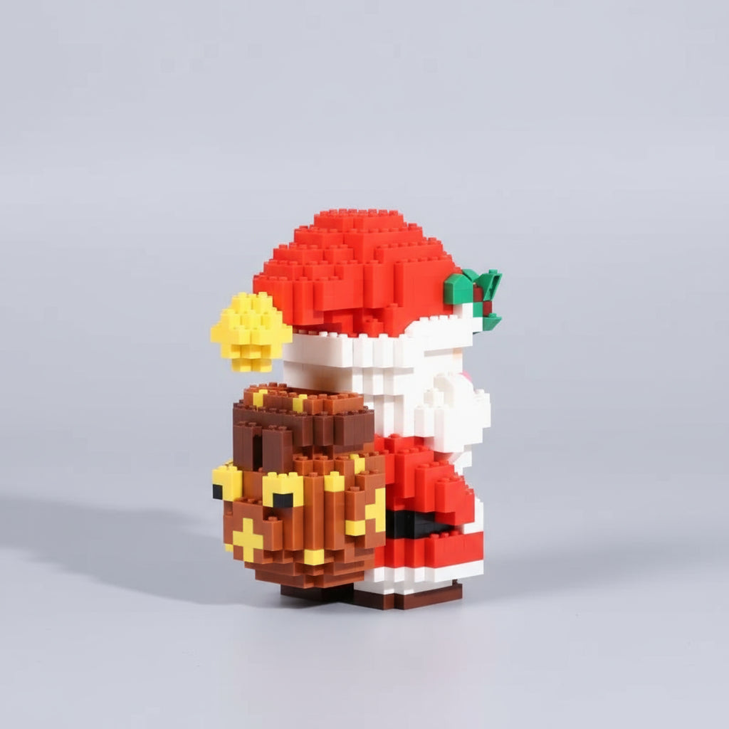 Kerstman met engeltjes | Bouwsteentjes