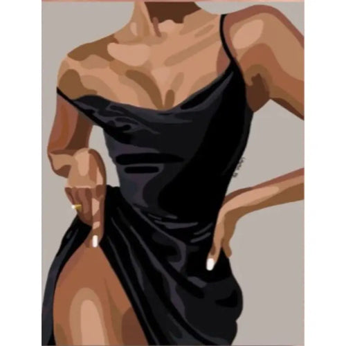 Sierlijke vrouw in jurk | Schilderen op Nummer