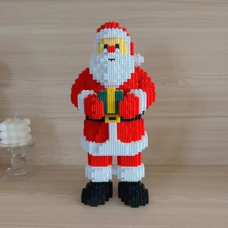 Kerstman met Cadeau | Bouwsteentjes