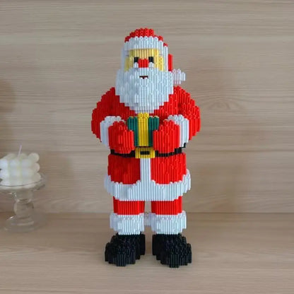 Kerstman met Cadeau | Bouwsteentjes