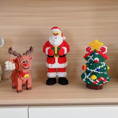 Kerstman met Cadeau | Bouwsteentjes