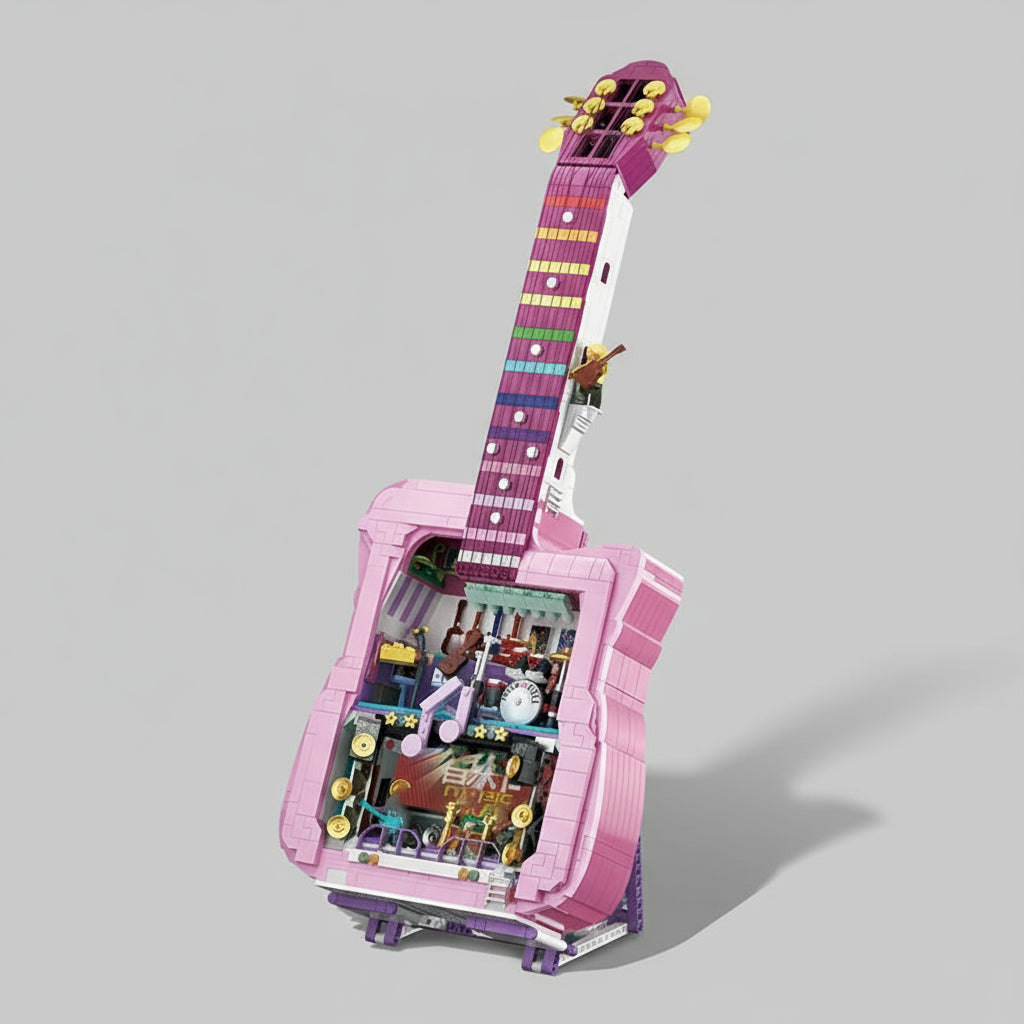Mega Roze Gitaar | Bouwsteentjes