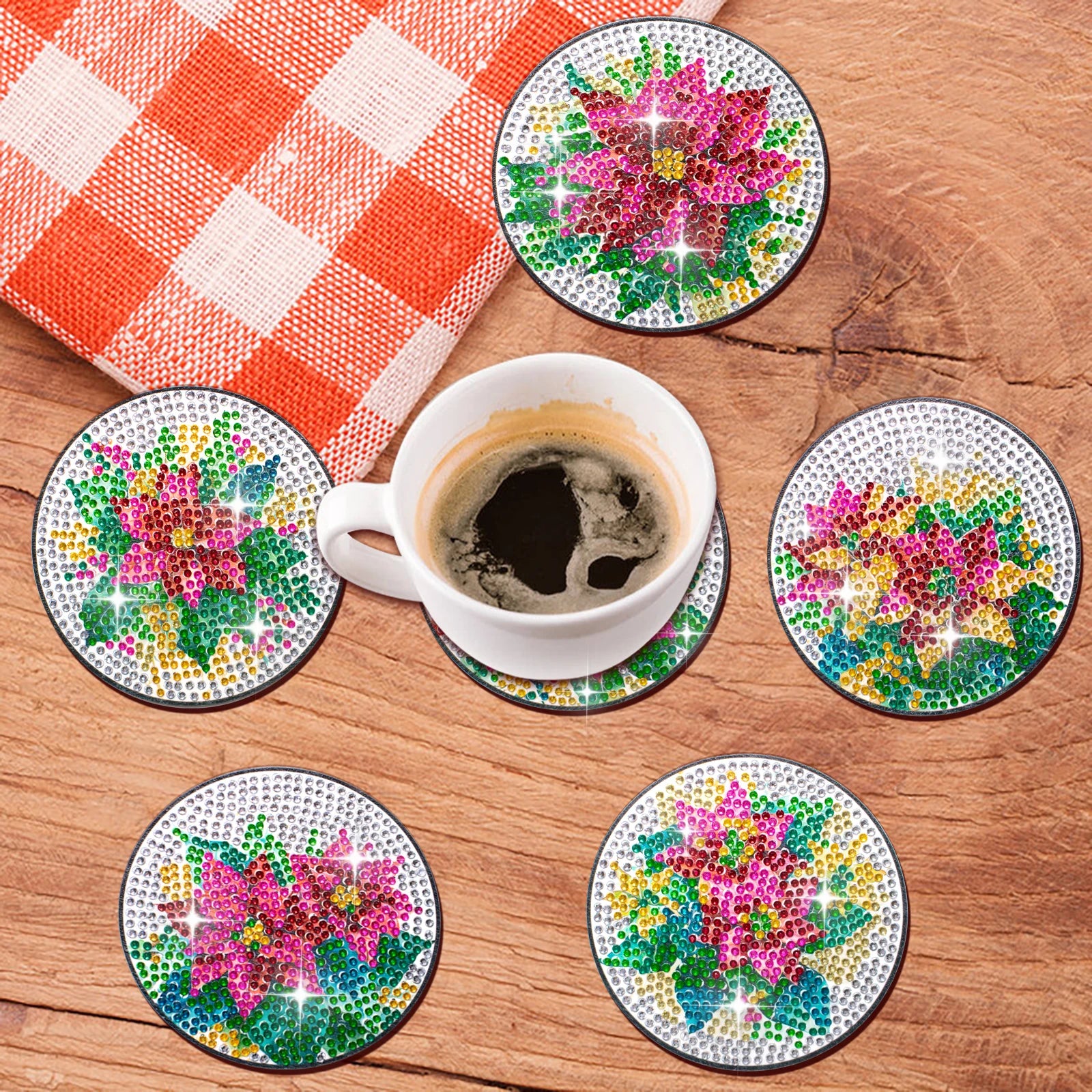 Bloemen Onderzetters | Diamond Painting