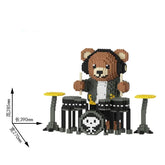 Knuffel beer rockster  | Bouwsteentjes