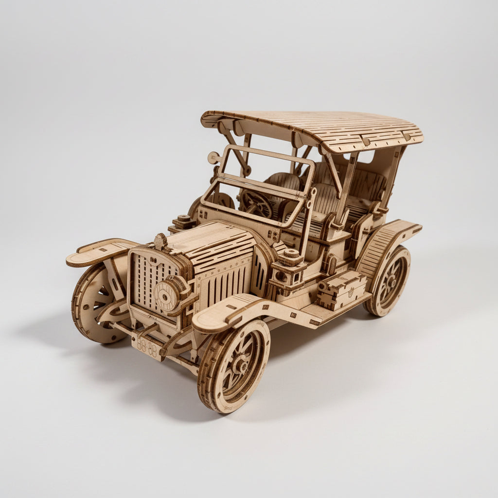 Vintage klassieke auto | Houten Bouwpakket