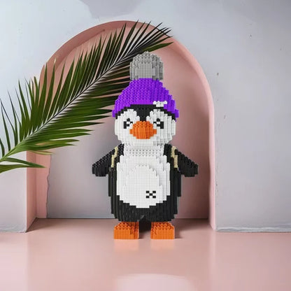 Pinguin met muts | Bouwsteentjes