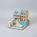 Blauw huis | Houten Bouwpakket