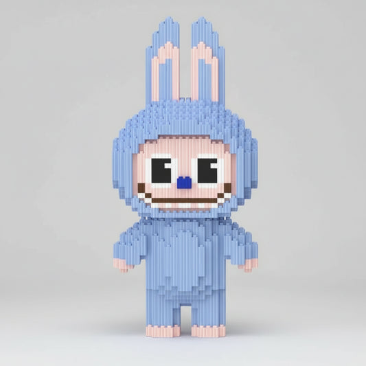 Blauwe Labubu | Bouwsteentjes