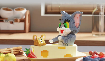 Kat & Muis in kaasblok | Bouwsteentjes