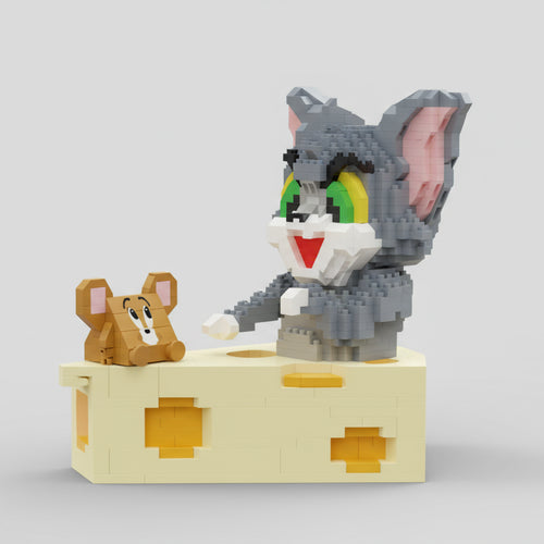 Kat & Muis in kaasblok | Bouwsteentjes