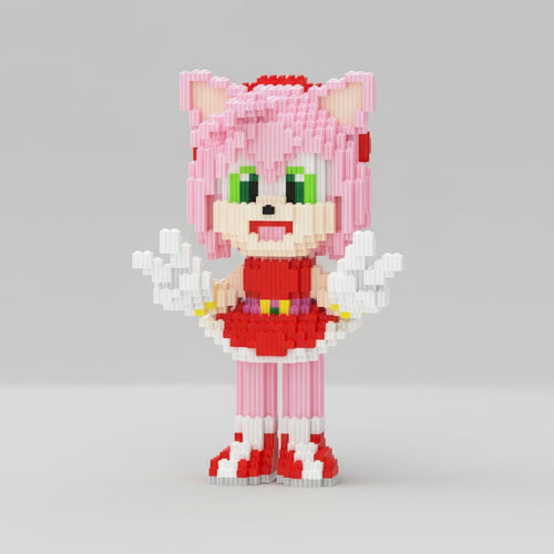 Roze snelheidswezen | Bouwsteentjes