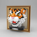 Mini 3D schilderij tijger | Bouwsteentjes