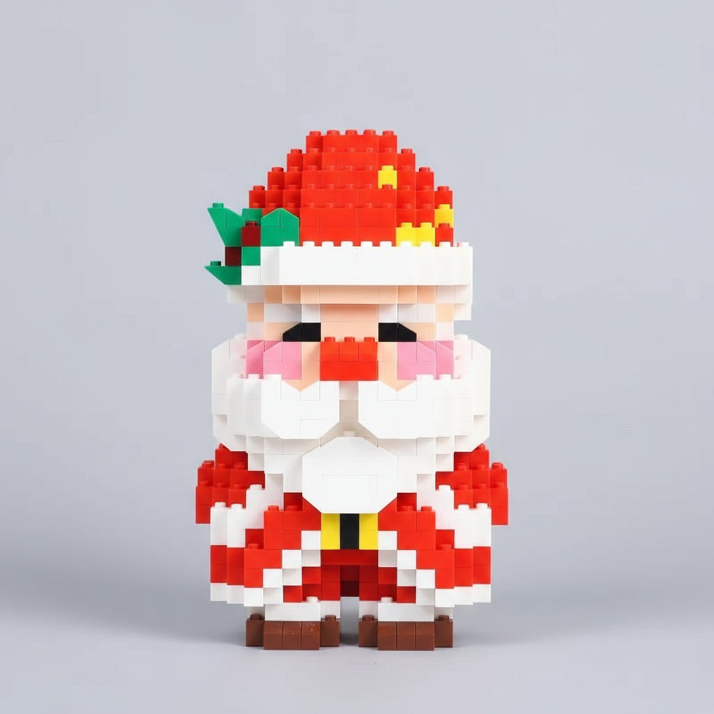 Kerstman met engeltjes | Bouwsteentjes