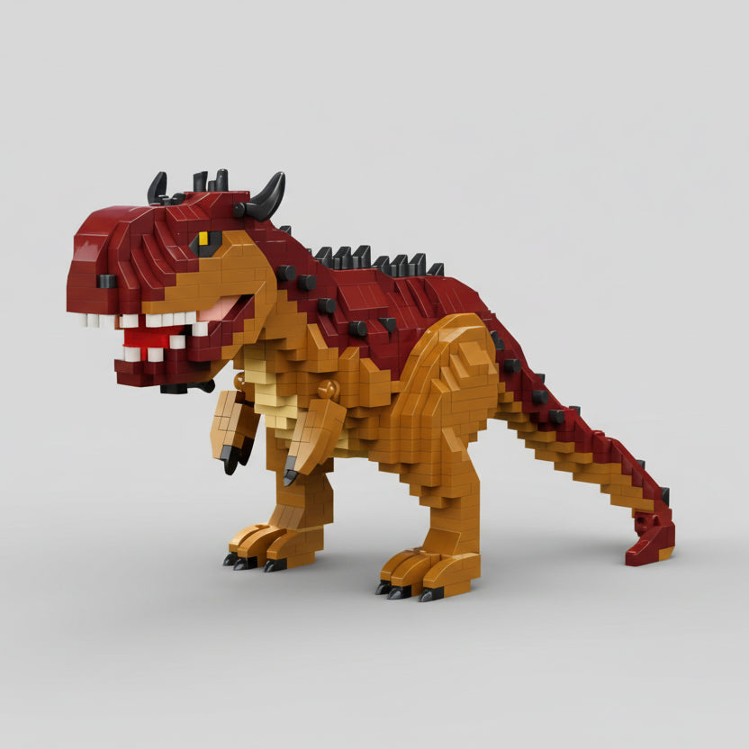 Bruine T-rex | Bouwsteentjes