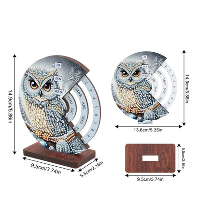 Grijze uil | Kalender | Diamond painting