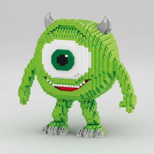 Groen monster met 1 oog | Bouwsteentjes