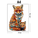 Vos met kleine vosjes  | Houten Puzzel