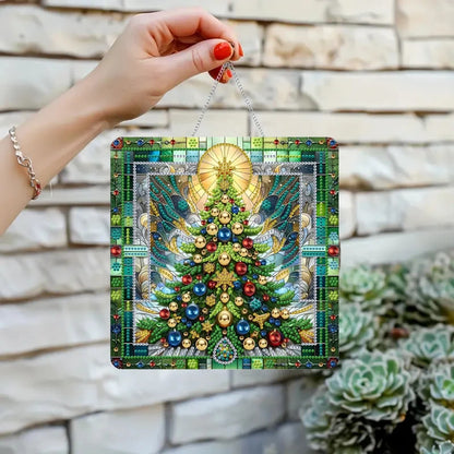 Kerstboom | Deurhanger | Diamond painting
