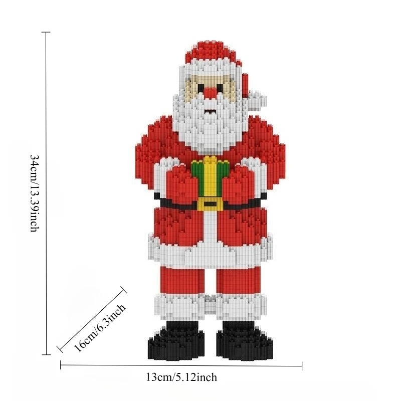 Kerstman met Cadeau | Bouwsteentjes