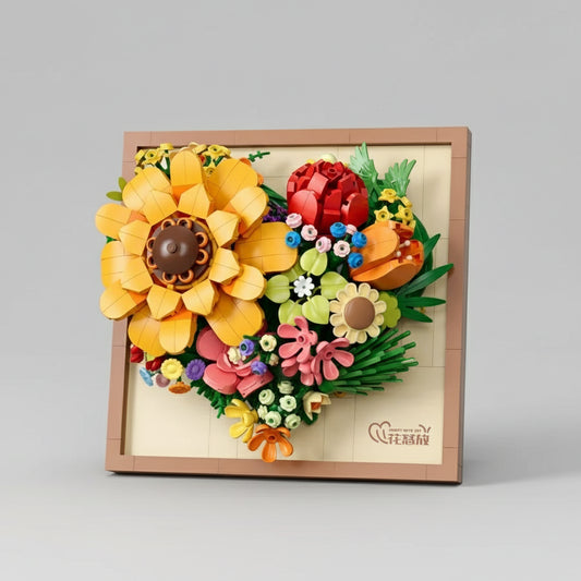 3D bloem schilderij | Bouwsteentjes