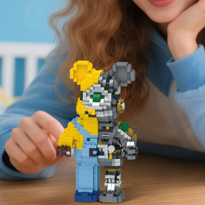 Geel wezen robot | Bouwsteentjes
