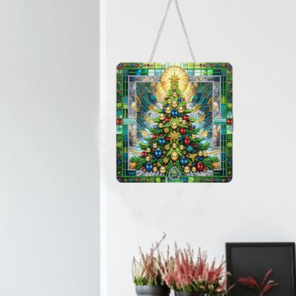 Kerstboom | Deurhanger | Diamond painting