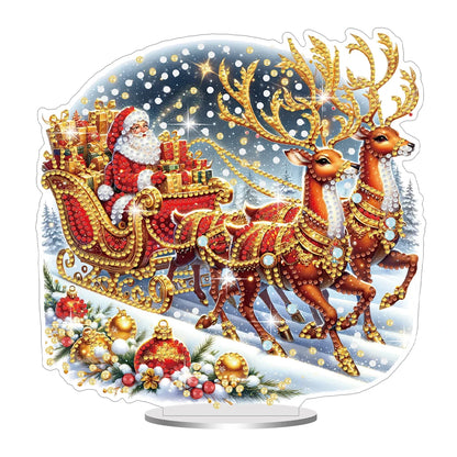 5D Kerstman in slee | Diamond painting