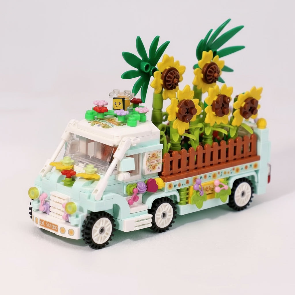 Zonnebloemtruck | Bouwsteentjes