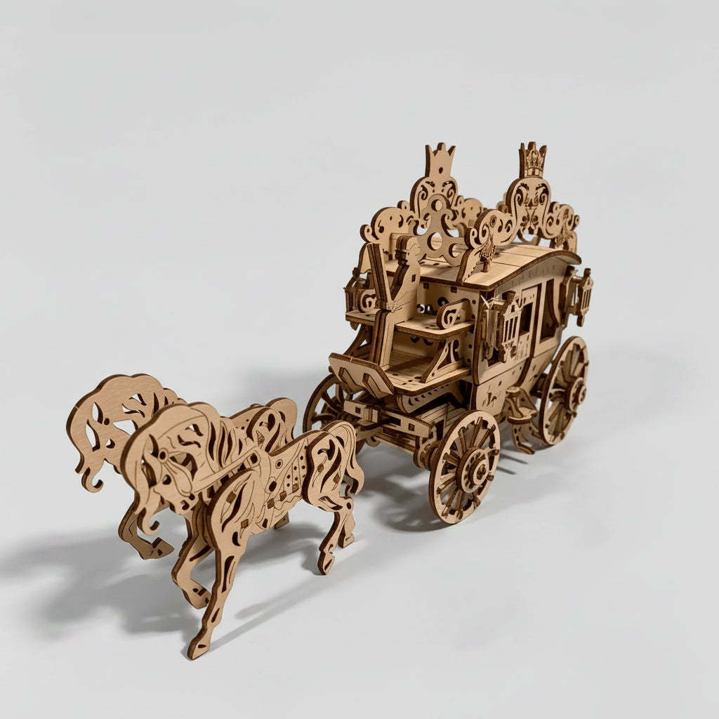 Koets met paarden | Houten Bouwpakket