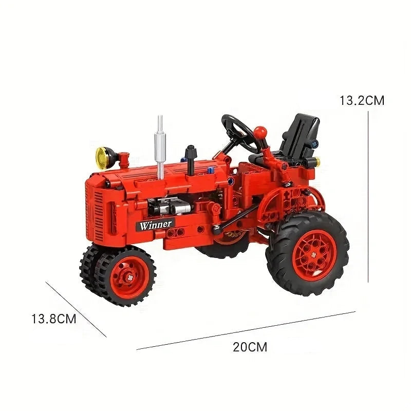 Rode Tractor | Bouwsteentjes