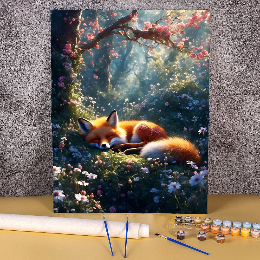Vos in het Bos | Schilderen op Nummer