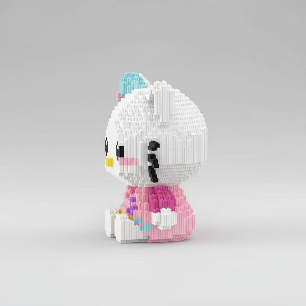 Zittende Hello Kitty | Bouwsteentjes