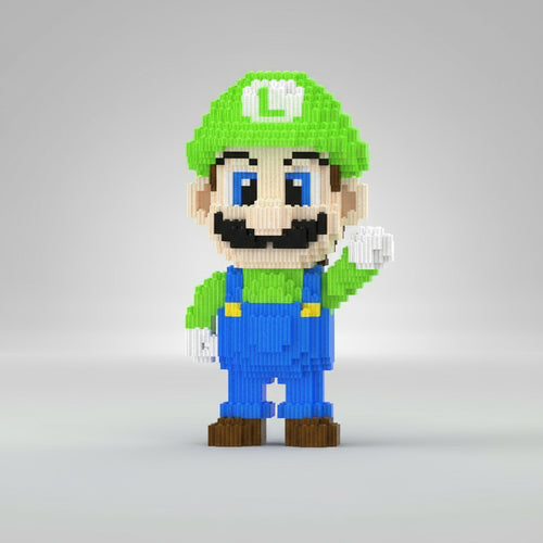 Groene loodgieter met vuist | Bouwsteentjes