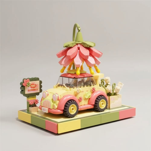 Bloemen auto | Bouwsteentjes