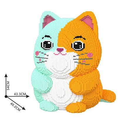 MEGA gekleurde kat | Bouwsteentjes