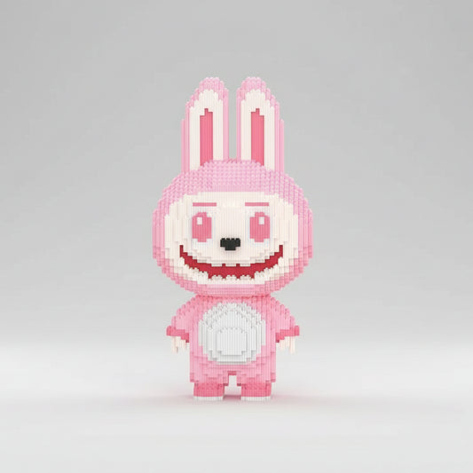 Mega Roze Labubu | Bouwsteentjes